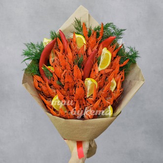 Букет из раков и лимона Букет из раков и лимона
