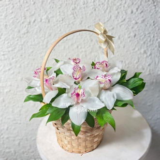 korzina-belyh-orhidej-s-ruskusom